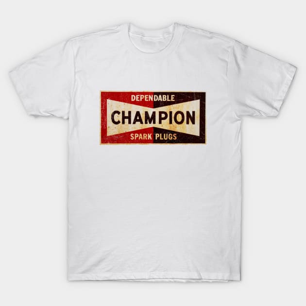 Champion spark plug sign T-Shirt by KUMAWAY